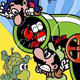 Mario and Luigi encounter strange creatures coming from the sewer pipes.